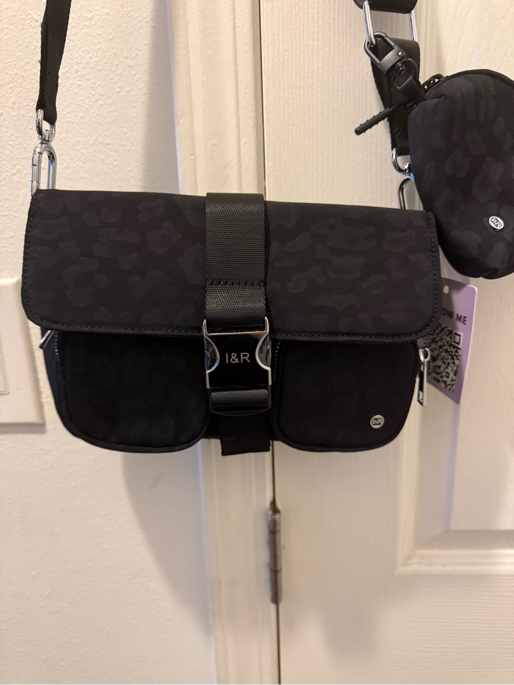 Iris and Rainbow Buckle up Bag in Black Panther